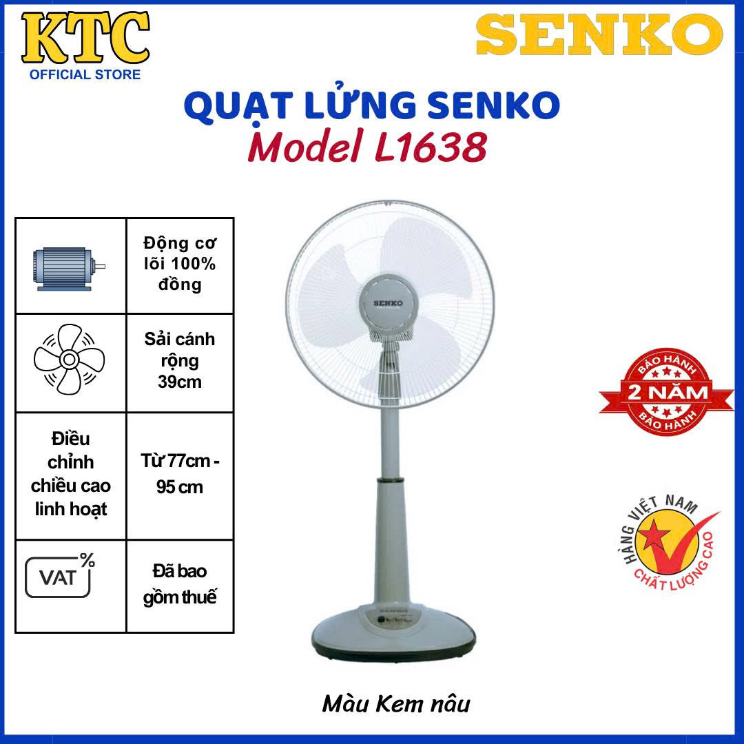Quạt lửng Senko model L1638 - Hàng chính hãng
